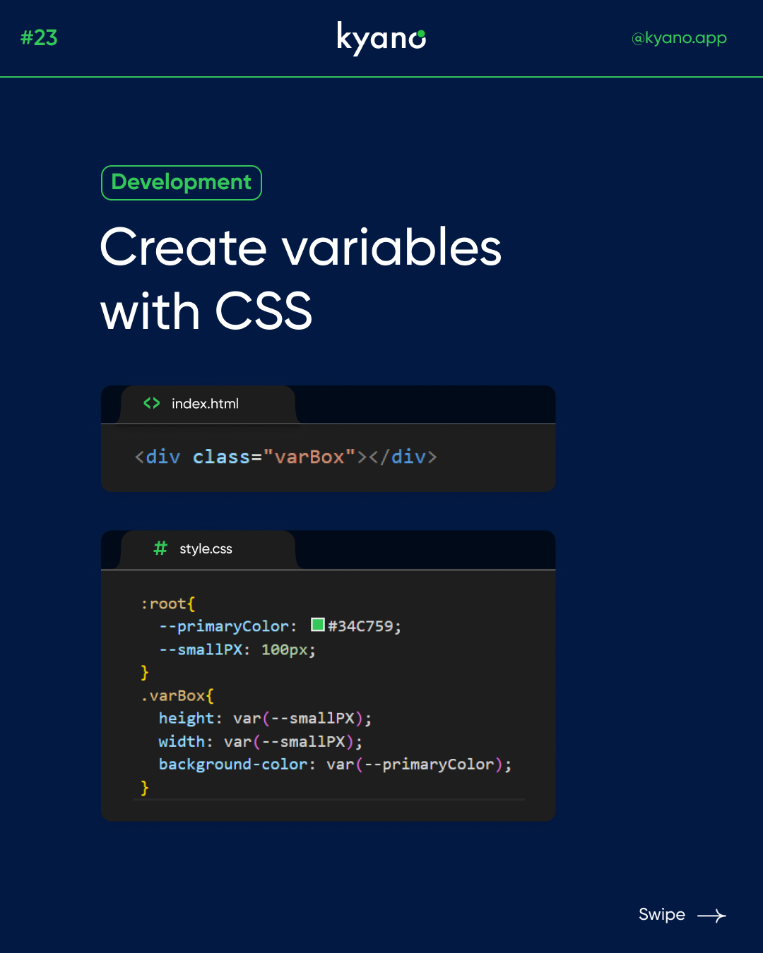 Variables with css